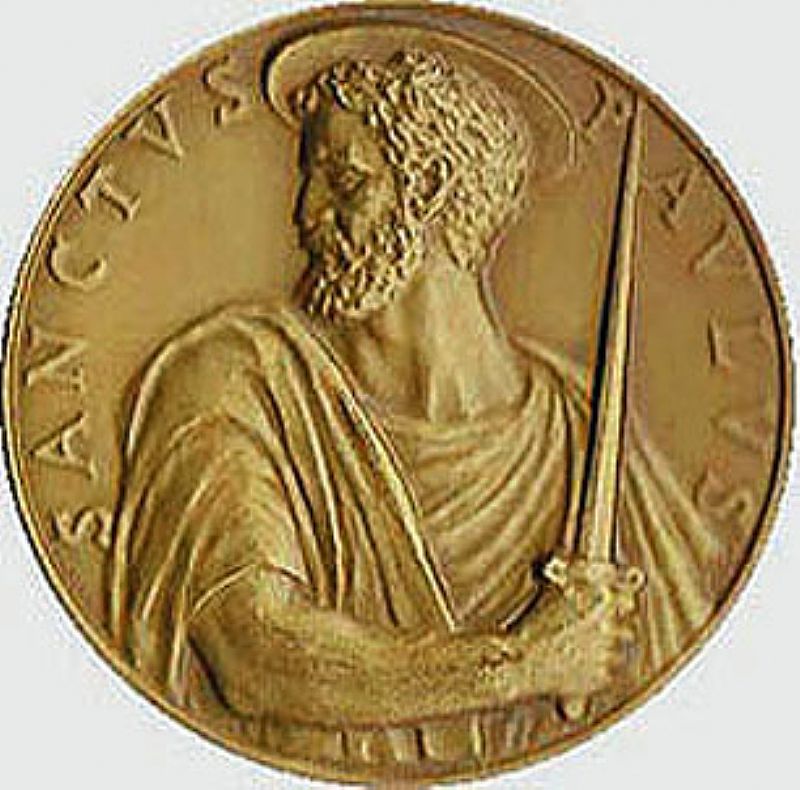 Medalha sanctus paulus de , rarissima