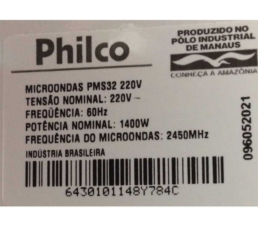 Microondas Philco W 18Litros