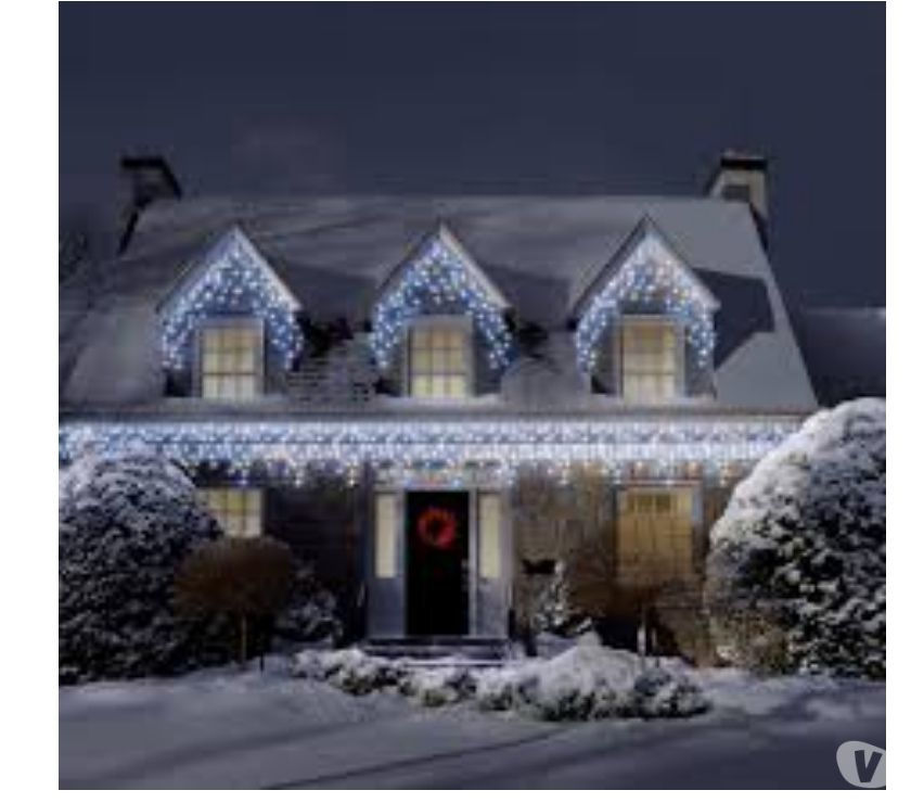 Cascata 400 Leds 10 Metros Branca Fria Natal 8 Função