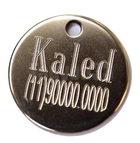 Gato Pequenas Placas Inox Identificação Idtag