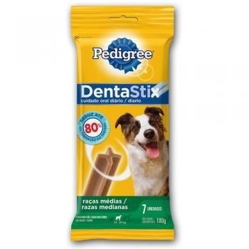 Osso Dentastix Pedigree 7 Unidades Cães Raças Médias 180g