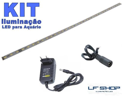 Kit Iluminação Aquario Aquarismo Barra Led + Fonte Lf Shop