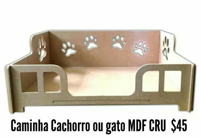 Caminha de cachorro ou gato MDF CRU