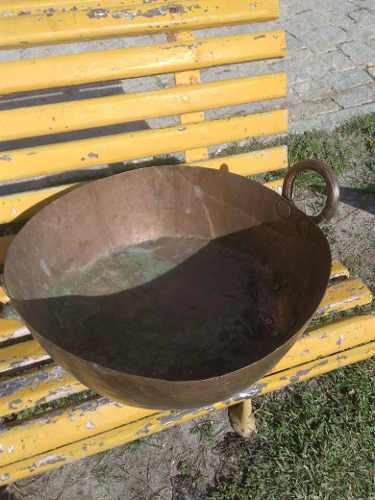 Tacho Antigo Cobre Gigante E Pesado Raridade Nao Perca