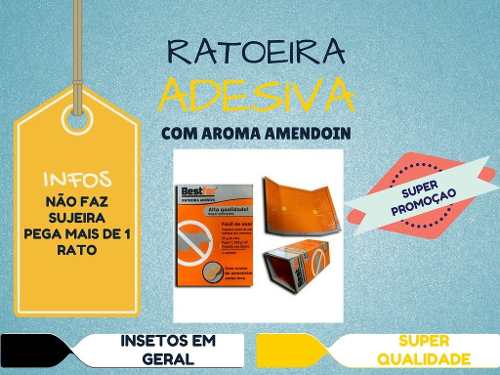 Kit 10 Ratoeira Adesiva Qualidade Com Aroma Amendoim Pega 2