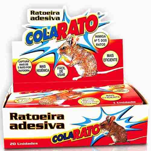 Ratoeira Adesiva Cola Pega Rato Caixa 20 Unidades