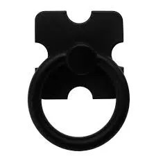 Puxador Colonial Argola Rustico Preto + Dobradiça Kit 20