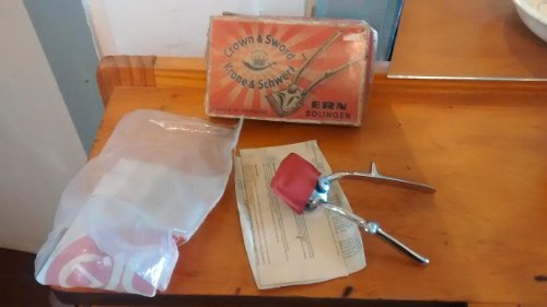 Cortador De Cabelo Antigo Na Caixa Ern Solingen Manual Metal