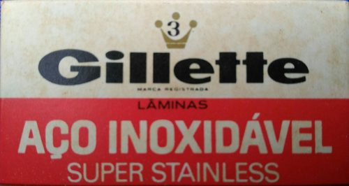 Gillette Aço Inoxidável Caixa 03 Lâminas De Barbear