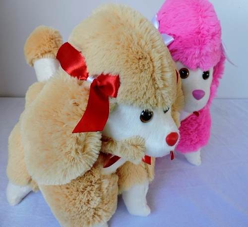 Urso- Cachorro Poodle M 34 Cm. Varias Cores.