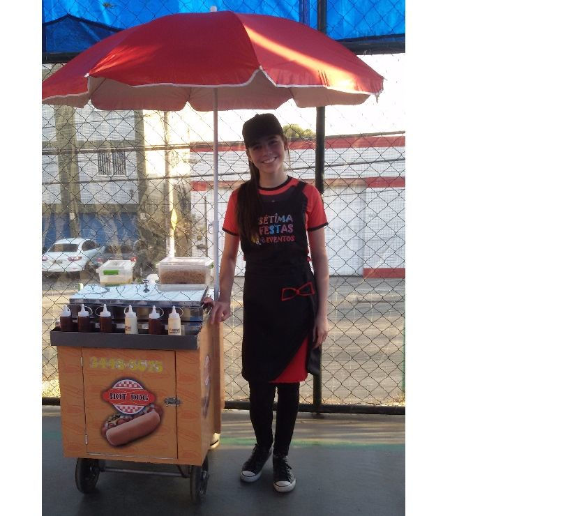 aluguel do tradicional carrinho de cachorro quente