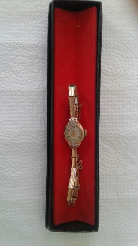 Relógio Todo Em Ouro 18k, Suíço, Vintage, Marca Gold