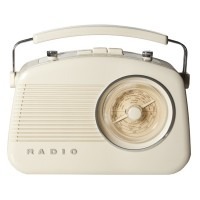 Rádio Retrô Vintage Am/fm Marfim Com Alça Urban 110w