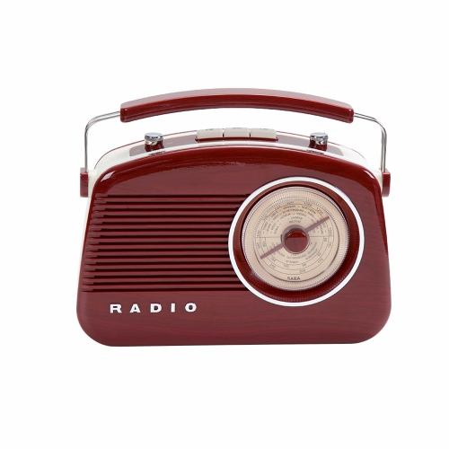 Rádio Retrô Vintage Am/fm Vermelho Com Alça Urban 110w