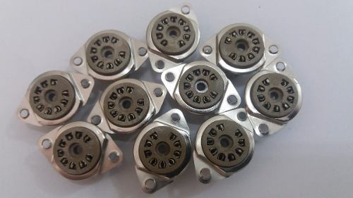 Soquete Para Valvula 9 Pinos 12ax7 Elau7 Ecc82 E Outras