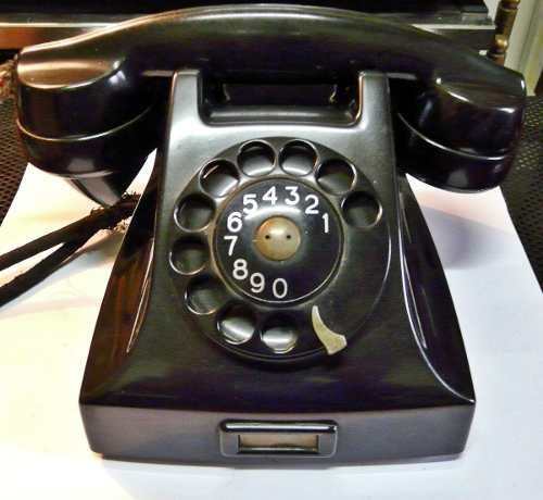 Telefone Antigo. Preto Ericsson Baquilite