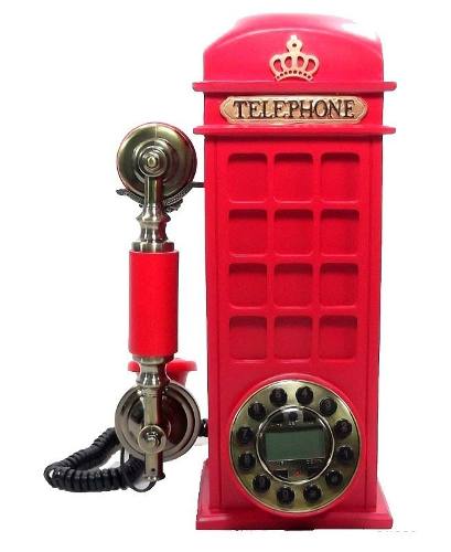 Telefone De Mesa Antigo Vintage Cabine Telefônica