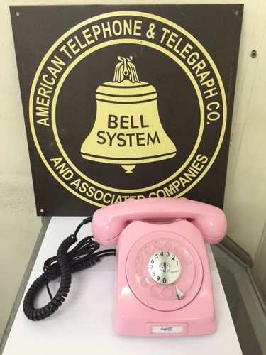 Telefone Dlg Ericsson Anos 70 Original Rosa