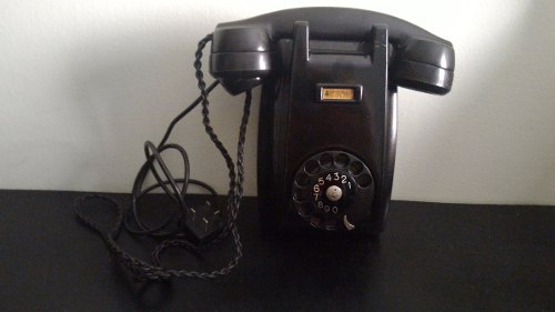 Telefone Preto Ericsson De Parede Década De  Original