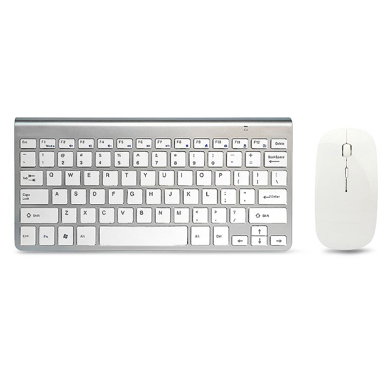 Kit teclado e mouse sem fio combo set 2.4g para apple mac