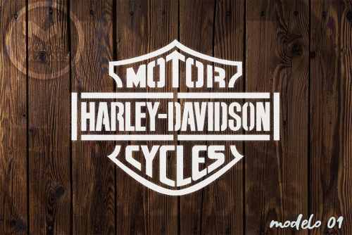 Molde Vazado Stencil - Harley Davidson