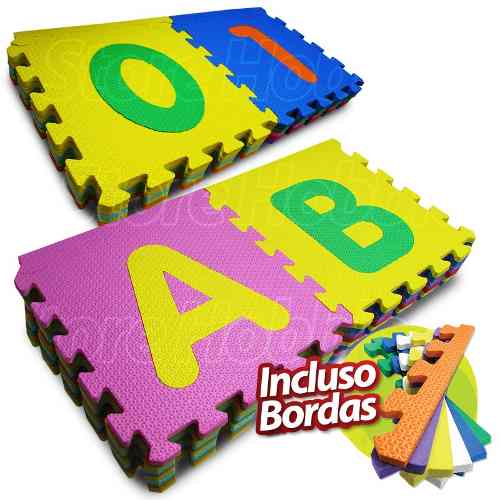 Tatame Tapete Infantil Alfabeto Alfanumérico 32x32cm 36