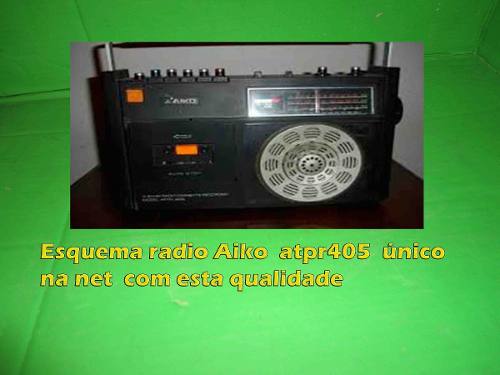Esquema Radio Aiko Atpr405 Atpr 405 Em Pdf Exelente Qualida