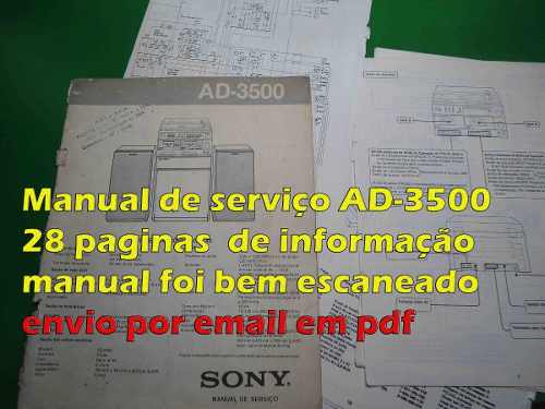 Manual De Serviço Sony Ad- Ad Em Pdf Unico Na Net