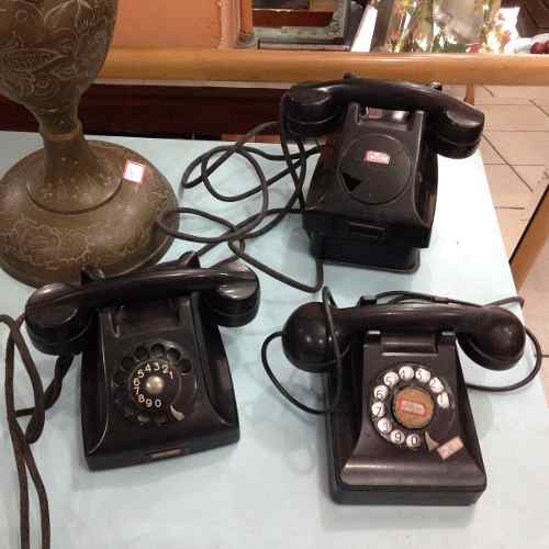 Telefone Antigo Baquelite Lote Com 3 Unidades Diferentes