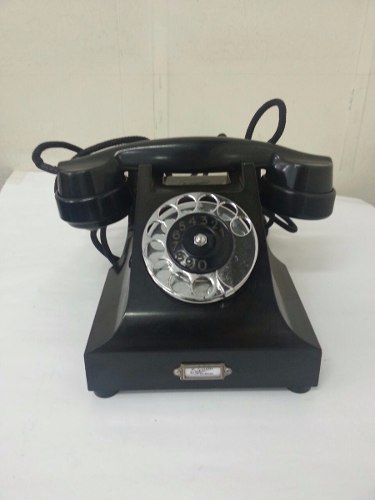 Telefone Antigo Dbk  Ericsson Preto Da Década De 30