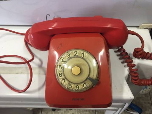 Telefone Antigo Vermelho Siemens  Funcionando