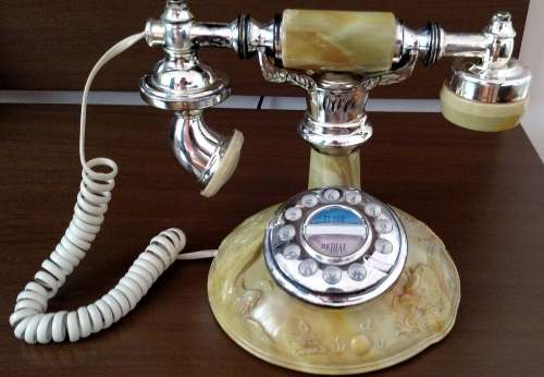 Telefone De Mesa Tipo Antigo Vintage Funcionando Normalmente