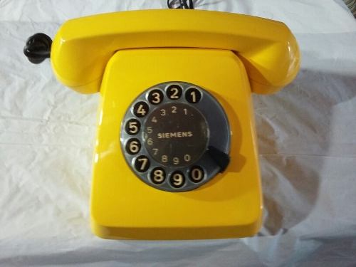 Telefone H-70 Da Siemens De Disco De Mesa Cor Amarelo