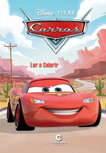 Livro Carros Disney - Ler E Colorir Com Giz De Cera - Cultur
