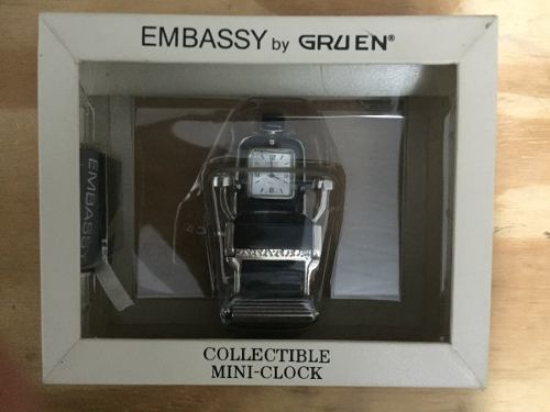 Mini Relógio Embassy By Gruen Cadeira De Barbearia
