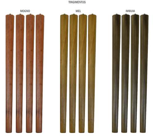 Kit C/ 4 Pés Palito Madeira Demolição Com Chapa Fixação