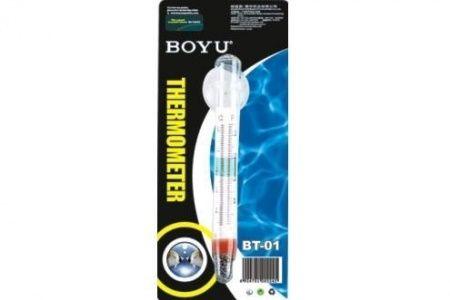 Termômetro Boyu De Vidro Bt-01 Com Ventosa Para Aquários