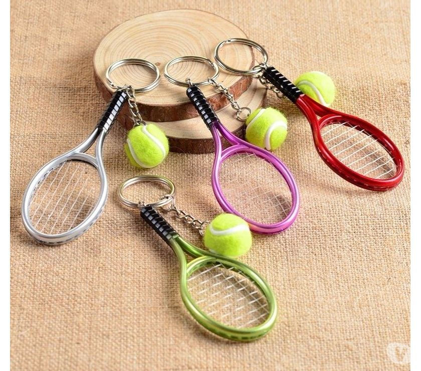 Chaveiro Pingente Mini Raquete de Tênis Esporte bonito