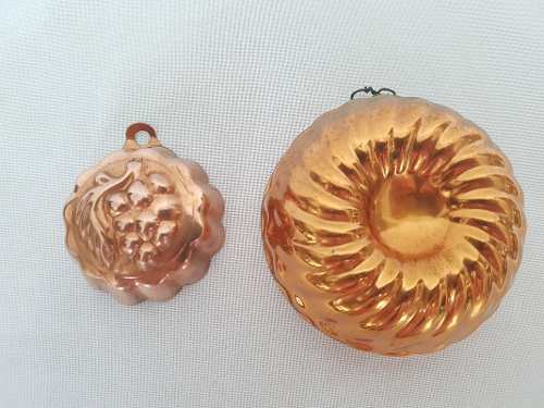 2 Formas Redondas Decorativas Em Cobre Cchic