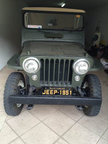 Veiculo Coleção Willys Overland Jeep 51 Placa Preta