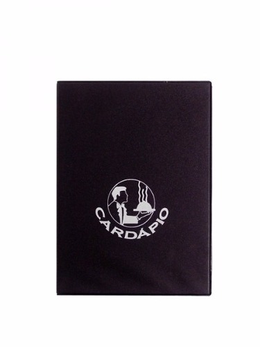 Cardapio 4 Bolsas Pvc Preto Restaurante Lanchonete Bar