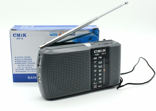 Rádio Analógico Antigo Portátil Cmik Icf-8 Fm Am 2