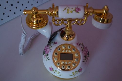 Telefone Modelo Antigo - Porcelana Chinesa Florido - Nfe