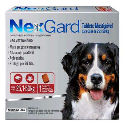 NexGard 136 mg para Cães de 25,1 a 50 Kg Comprando 3 cada um sai 65