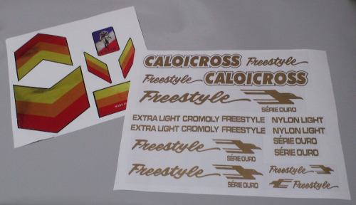 Adesivo Metalizado Caloi Cross Freestyle Ouro Frete Grátis