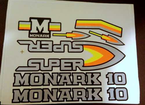 Adesivos Bicicleta Antiga Monark 10 Super Kit Colante