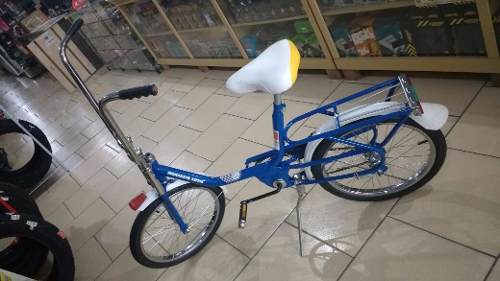 Bicicleta Monareta Restaurada Antiga Azul