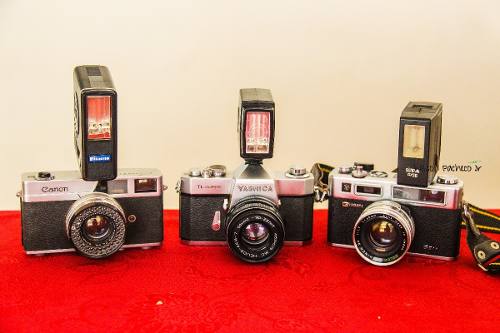 Três Cameras Antigas Decoraçao