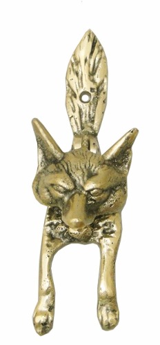 Aldrava Raposa Em Bronze Bate Porta Artesanal Linda Mística