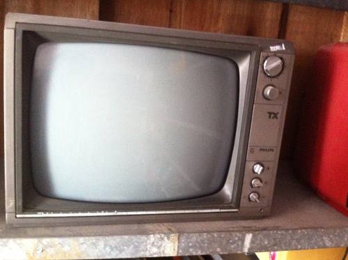 Tv Philips Tx Antiga Cinza Anos 90